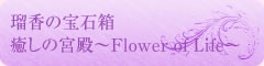 瑠香の宝石箱 癒しの宮殿 Flower of Life